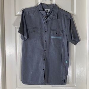 Gray/blue Vissla short sleeve button down